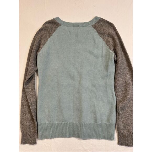 Halogen two-tone raglan cashmere pullover sweater, size XS - Picture 3 of 6